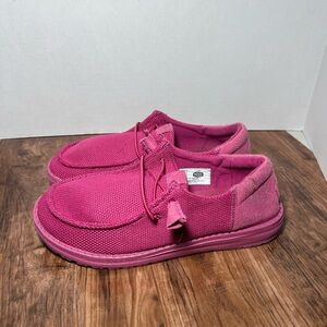 Hey dudes wendy funk mono plum women’s size 8